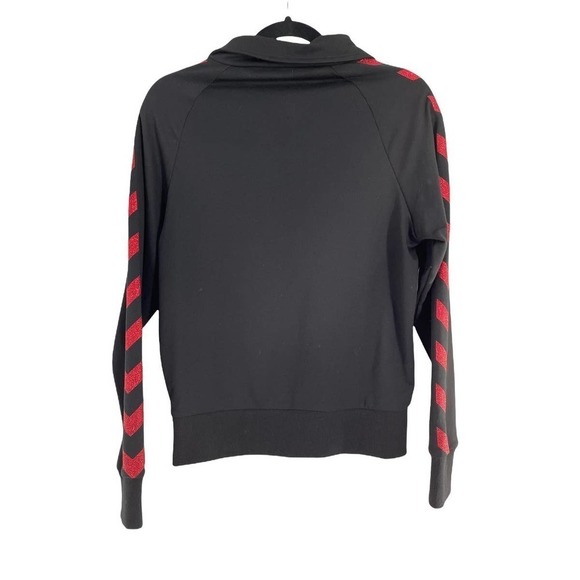 GIRLS BLACK SWEATSUIT,  RED GLITTER EMBELLISHMENT - Picture 6 of 8